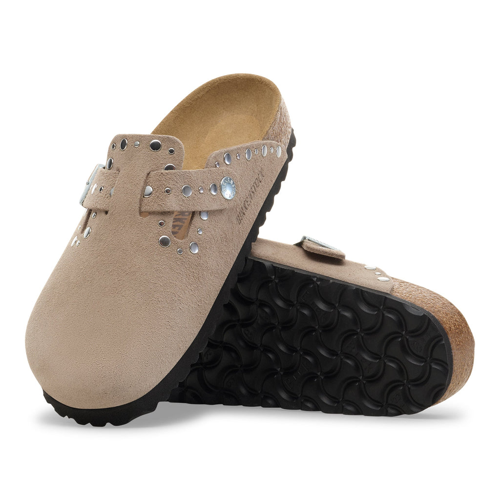 Birkenstock Boston Rivets taupe suede