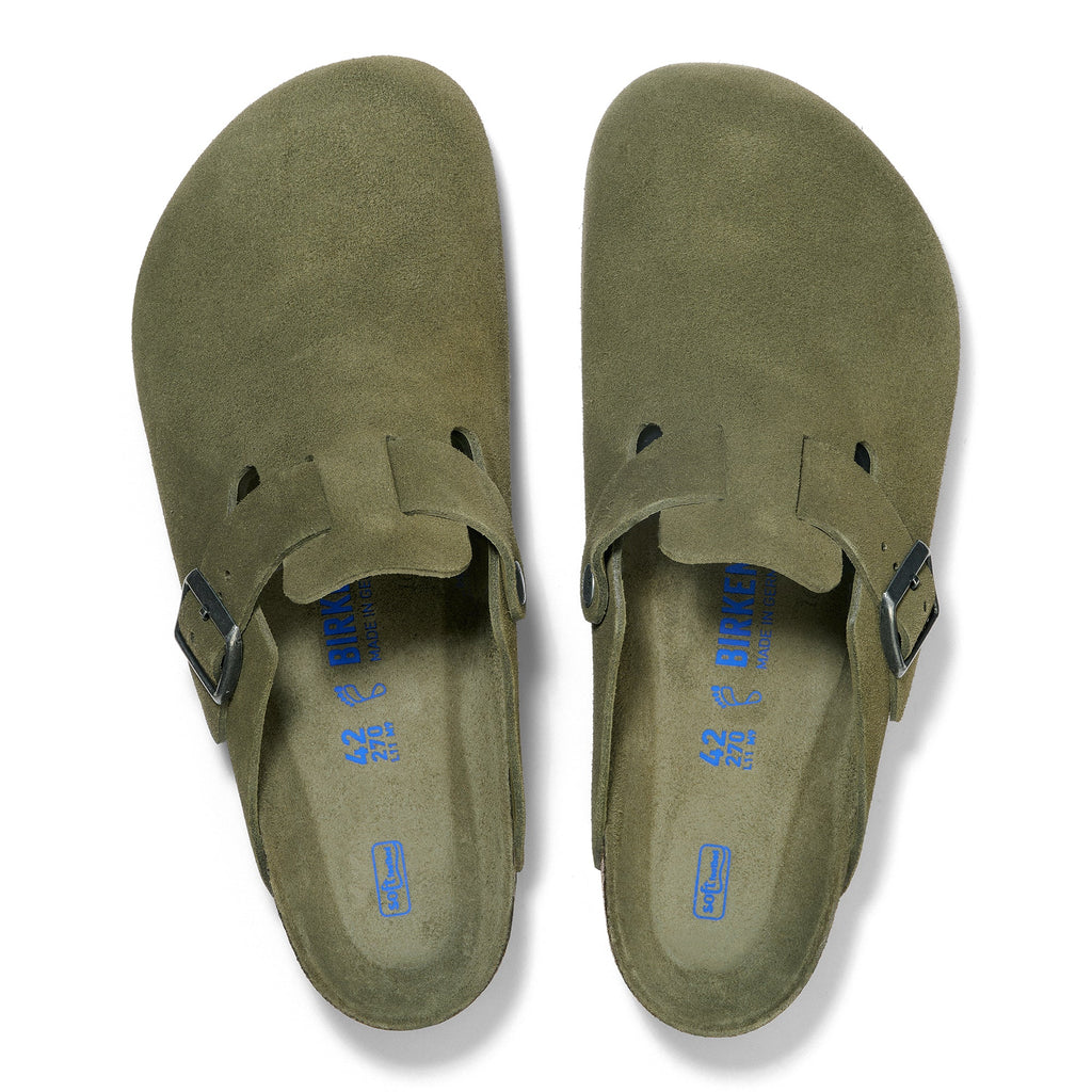 Birkenstock Boston Soft Footbed thyme suede tonal