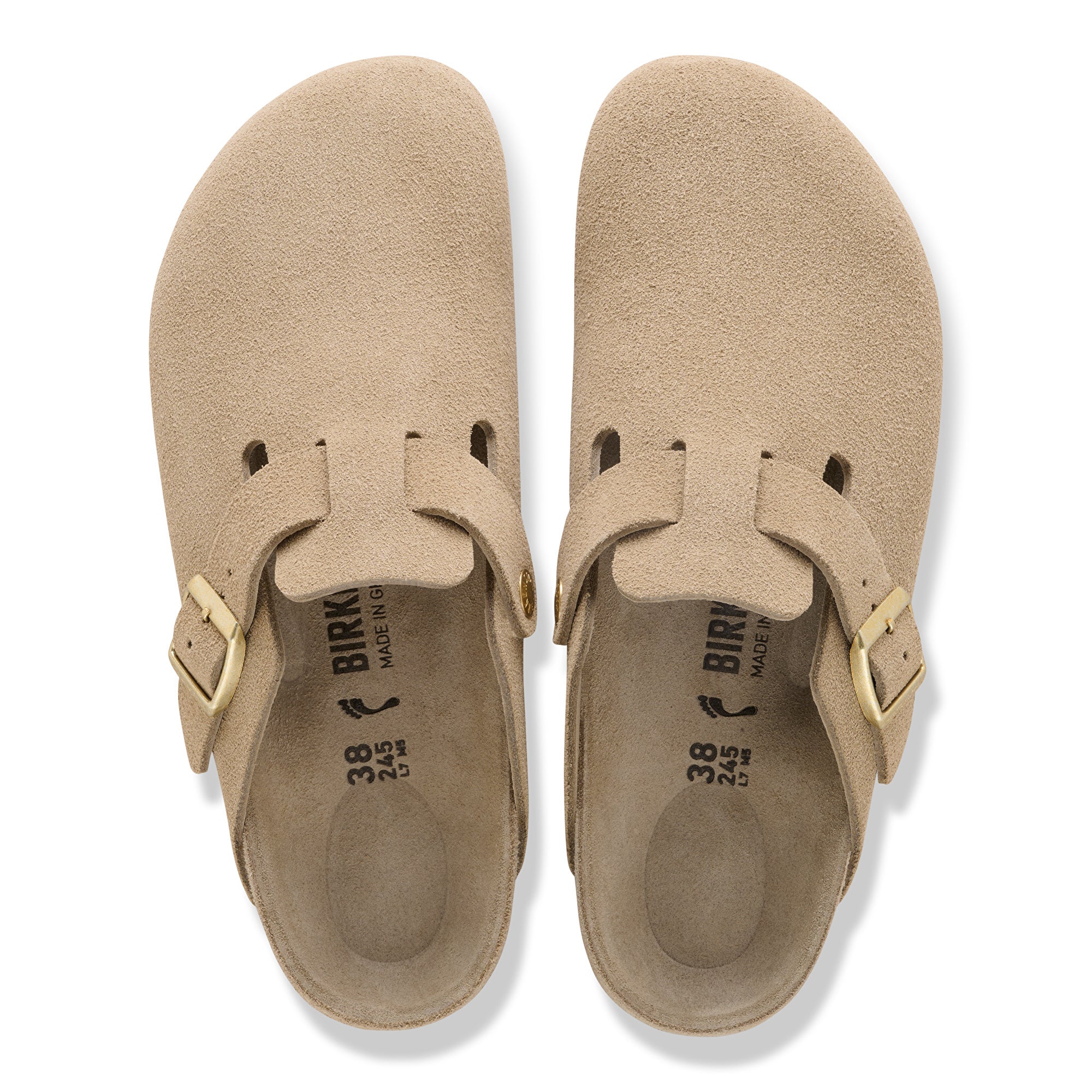 Birkenstock Boston Exquisite taupe suede