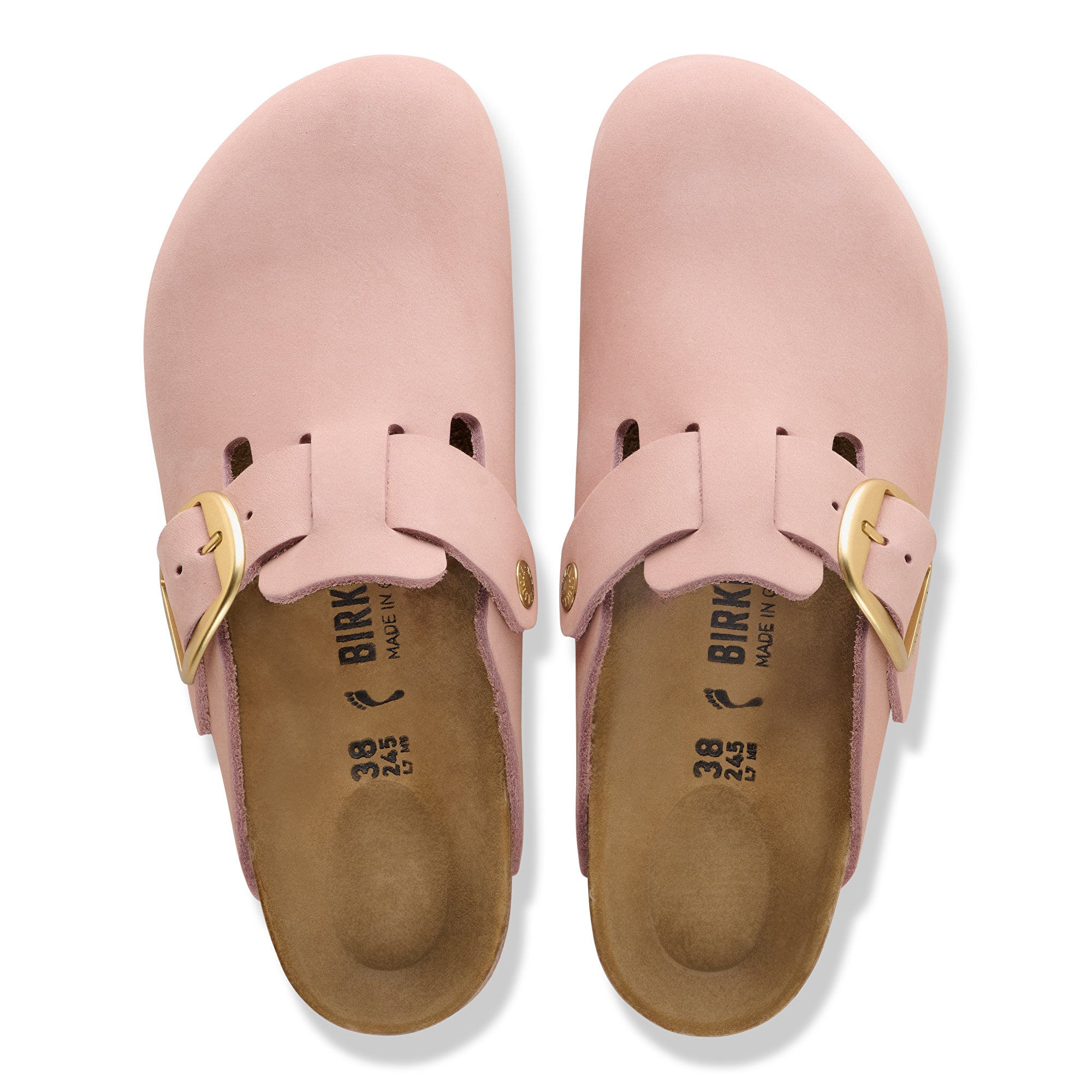 Birkenstock Boston Big Buckle soft pink nubuck