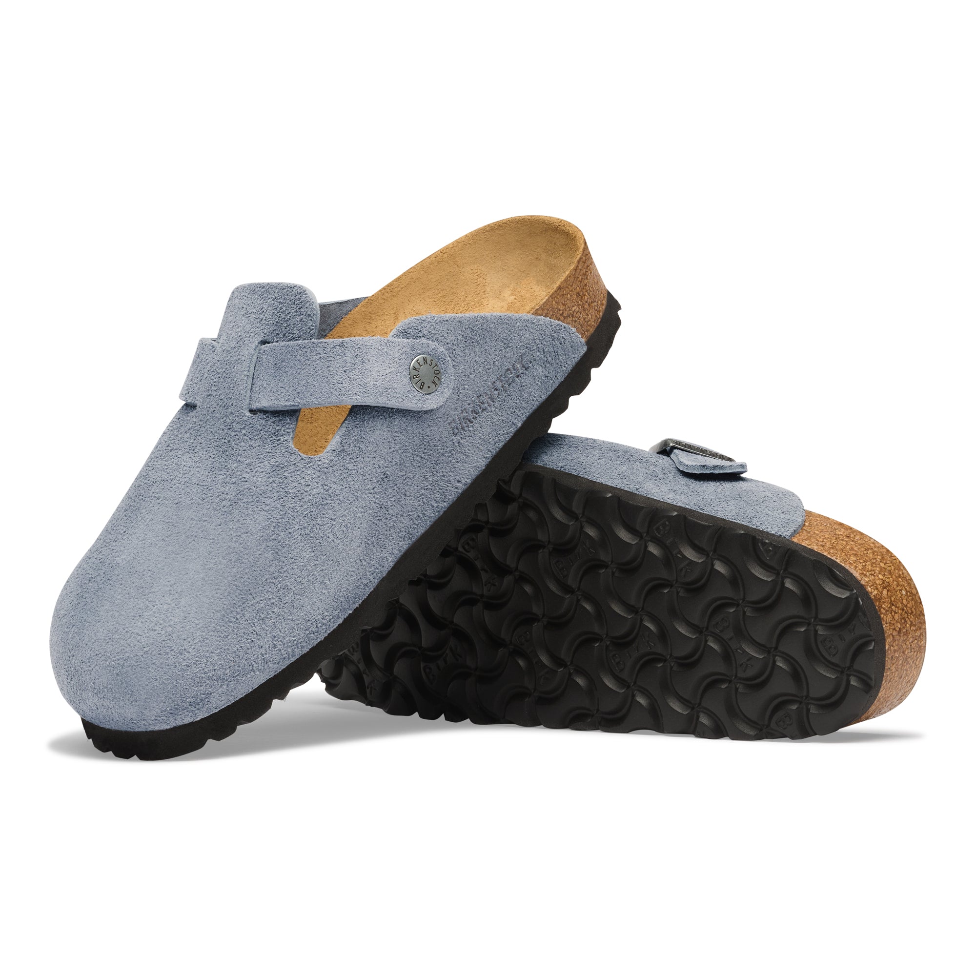 Birkenstock Boston stone blue suede
