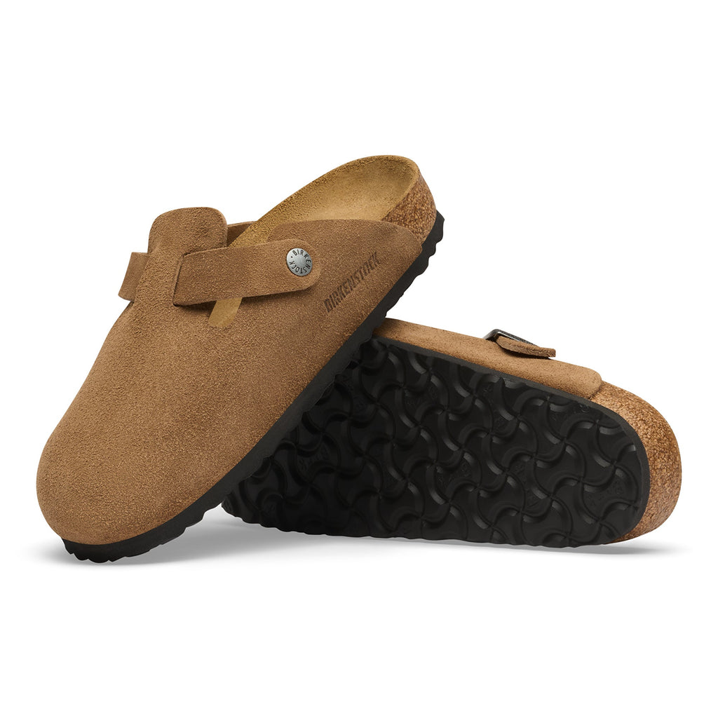 Birkenstock Boston dark tea suede