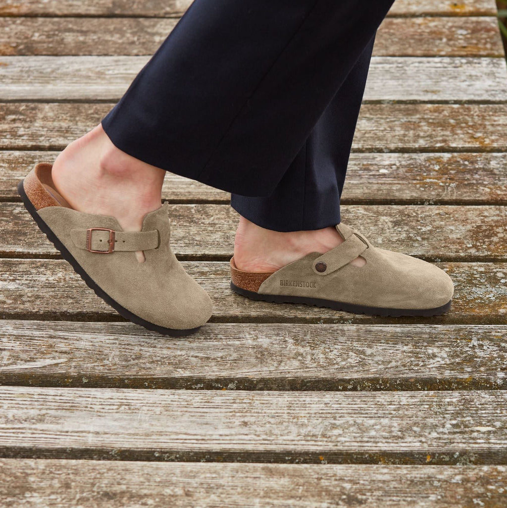 Birkenstock Boston Soft Footbed taupe suede
