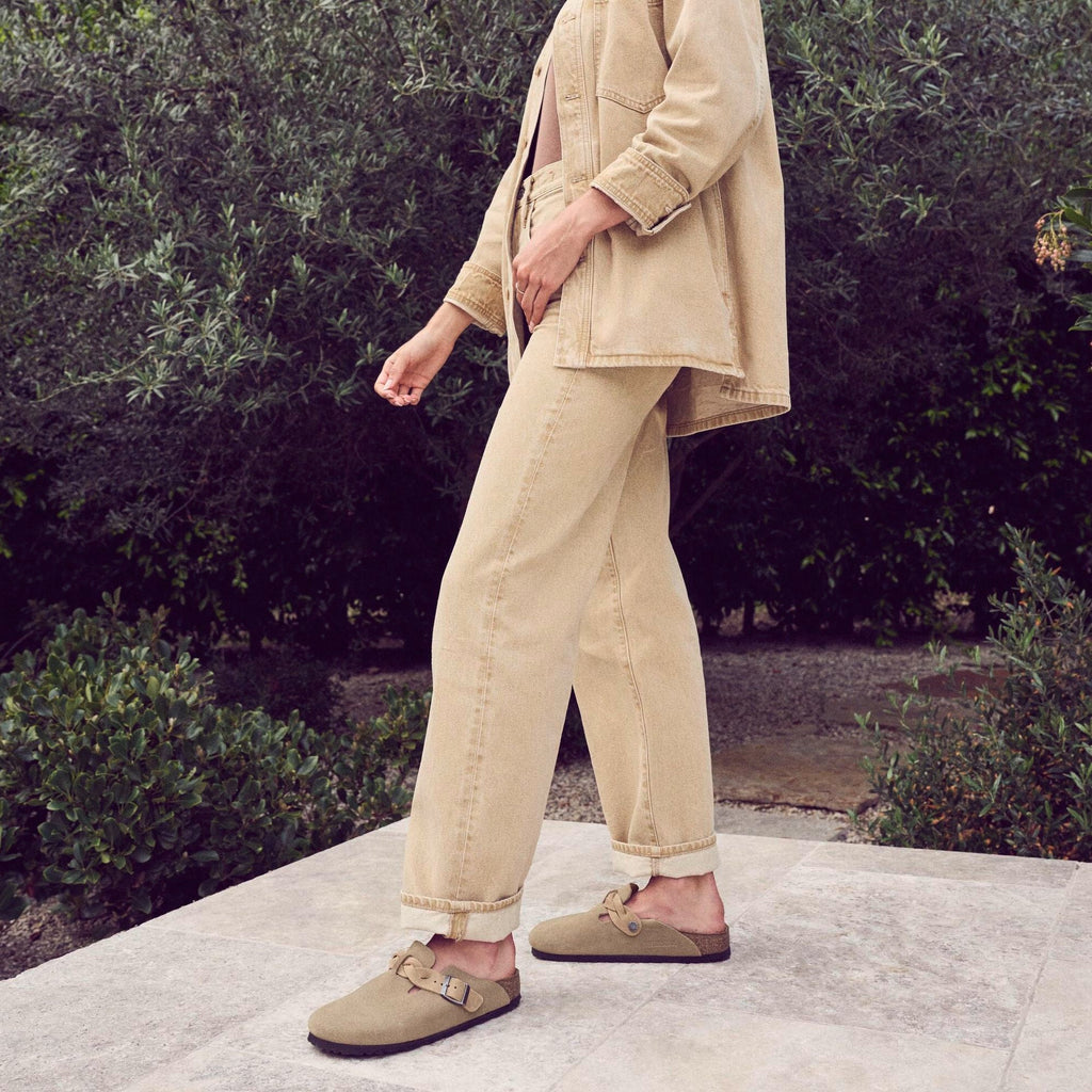 Birkenstock Boston Braid taupe suede