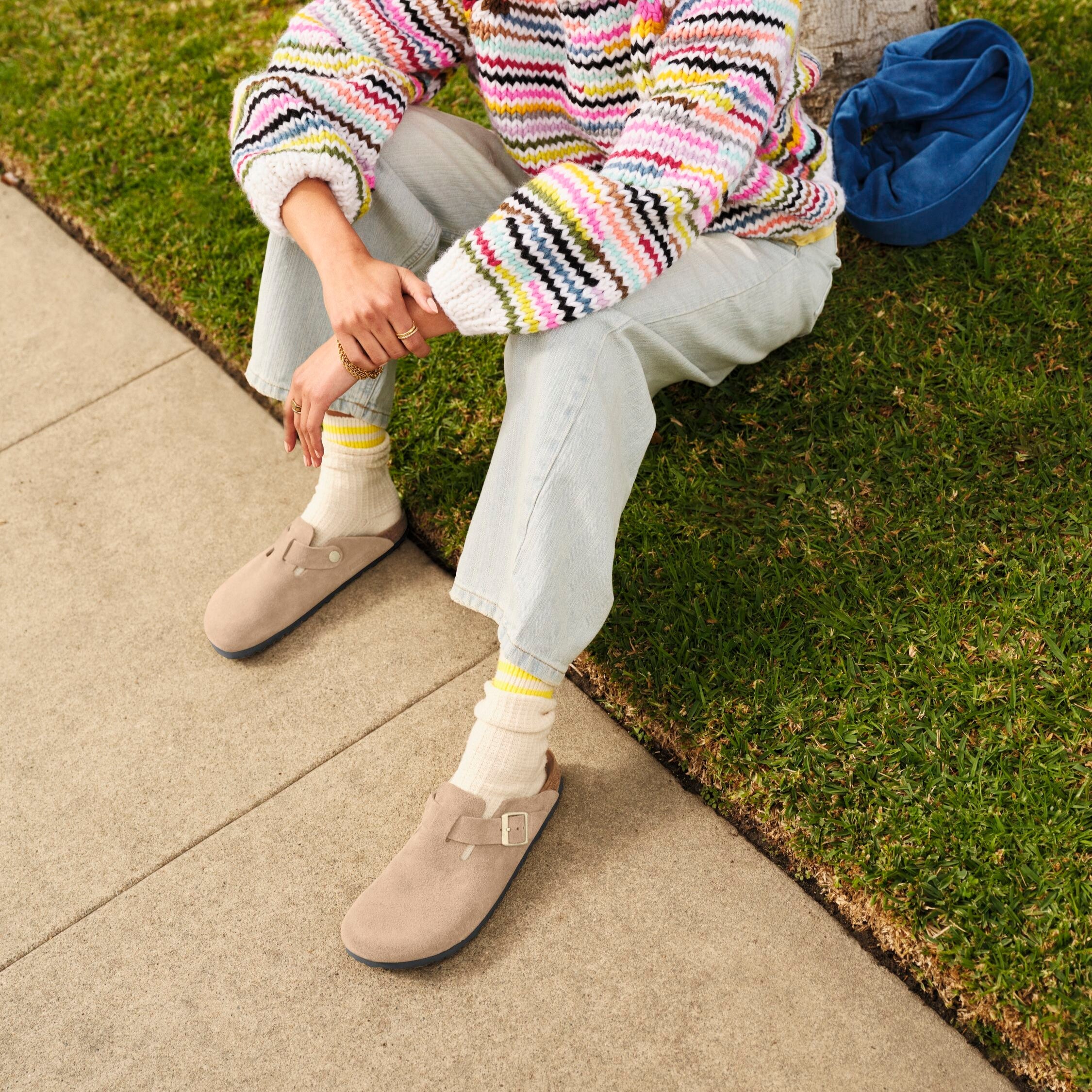 Birkenstock Boston sandcastle suede