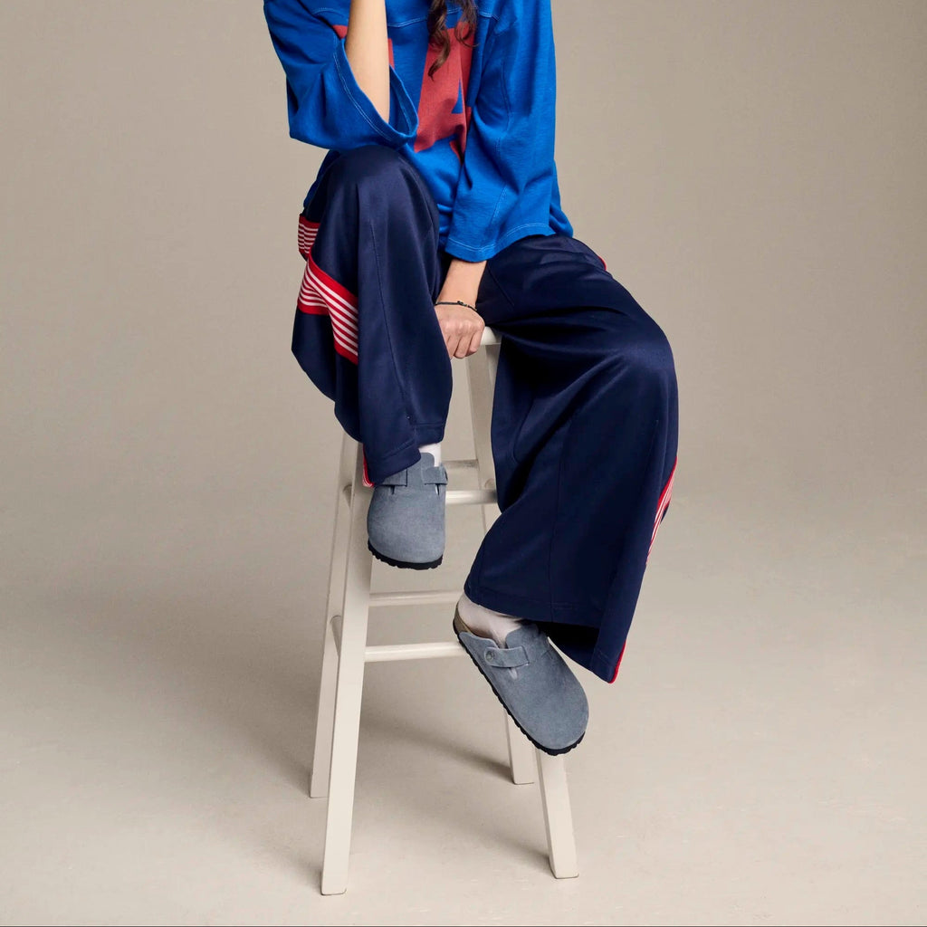 Birkenstock Boston stone blue suede
