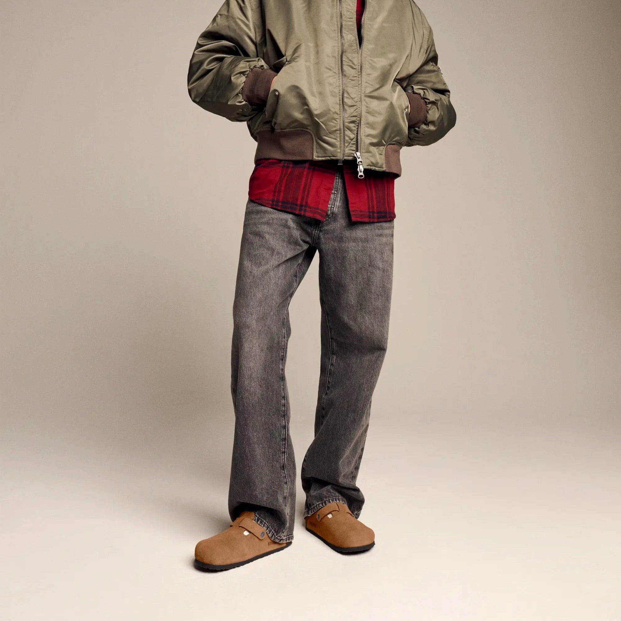 Birkenstock Boston dark tea suede