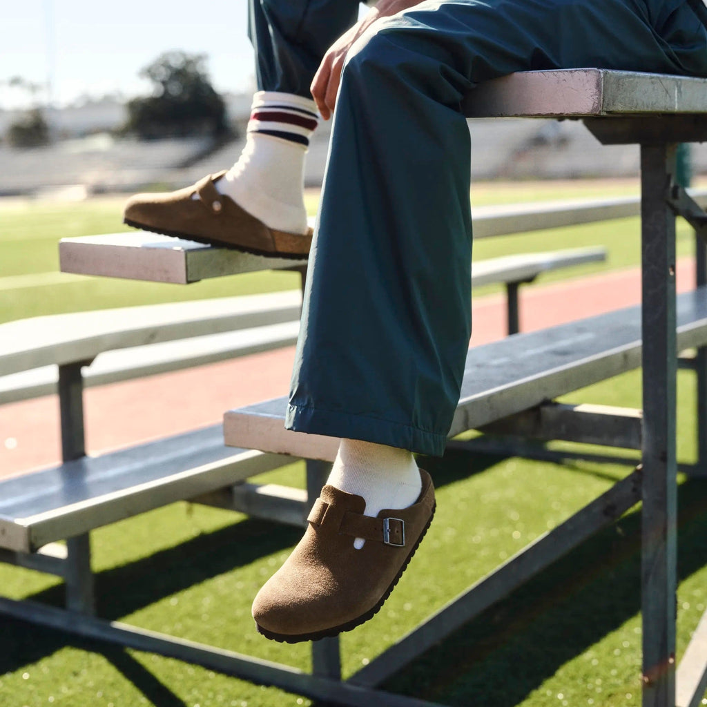 Birkenstock Boston dark tea suede