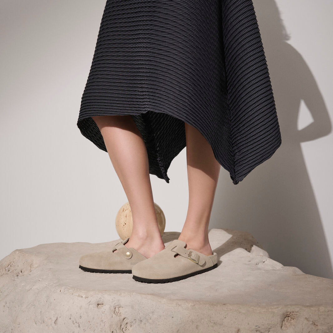 Birkenstock Boston Exquisite taupe suede