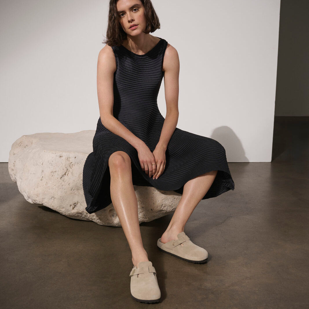 Birkenstock Boston Exquisite taupe suede