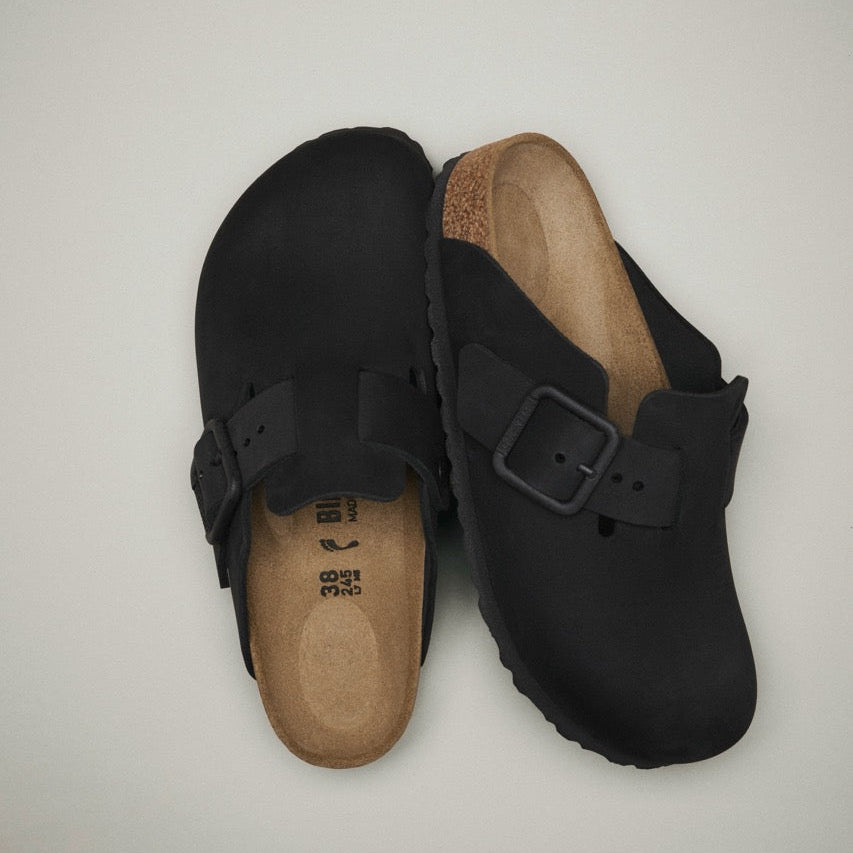 Birkenstock Boston Wire Buckle black nubuck