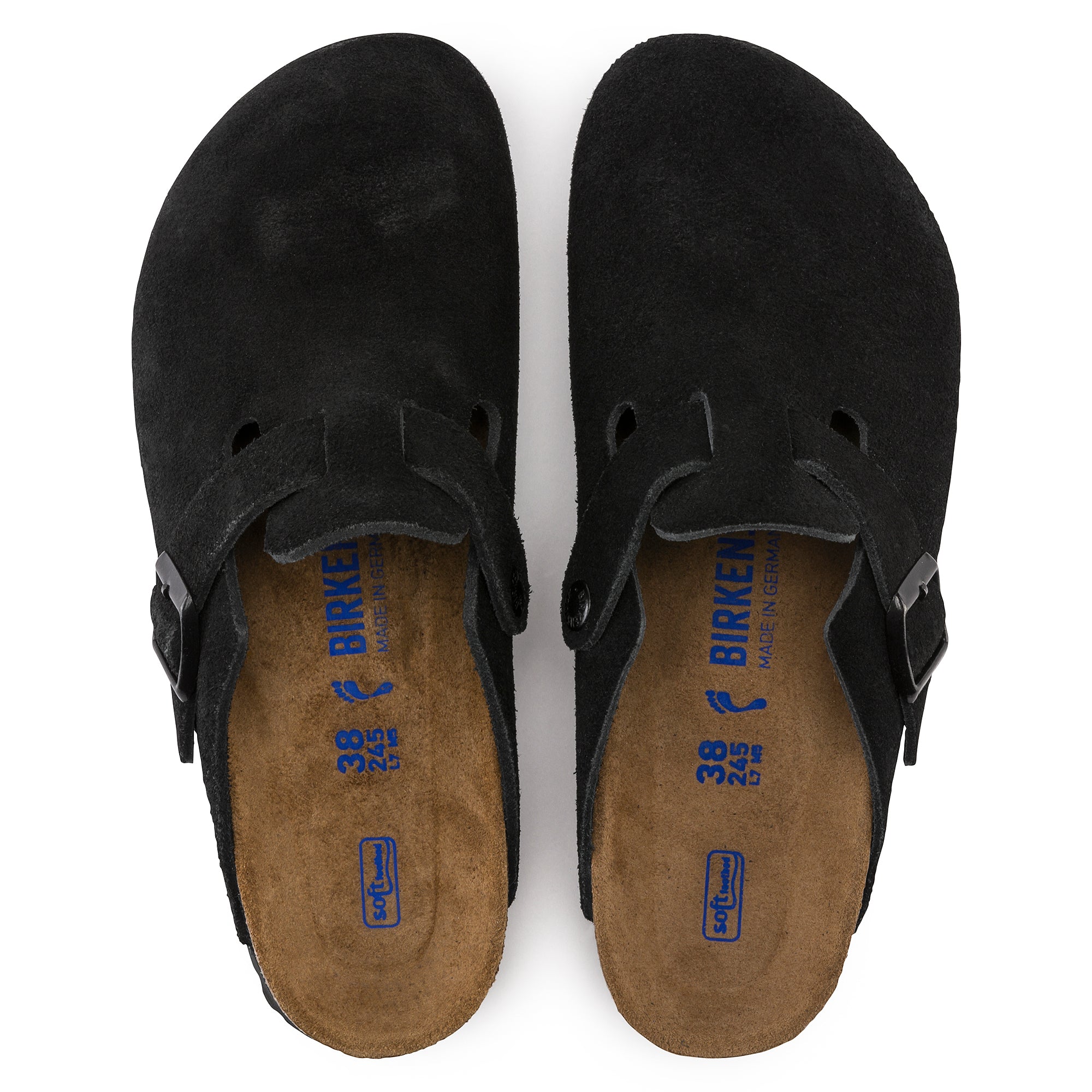 Birkenstock Boston Soft Footbed black suede