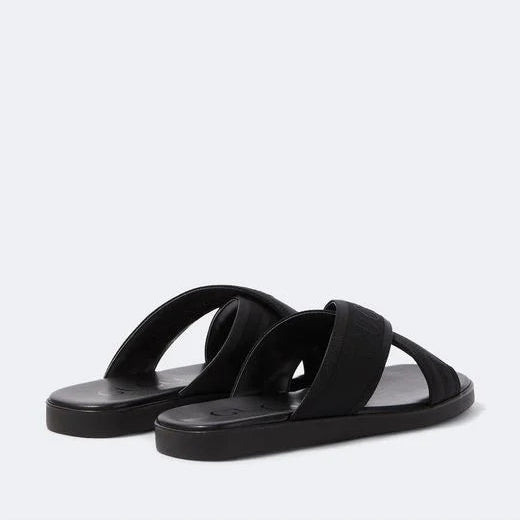 Sandalias Gucci De Jacquard Con Logo de hombre de color negro